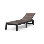 PORTO MŰANYAG KERTI NAPOZÓÁGY(párna nélkül) - dió/grafit