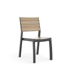 CORALE MŰANYAG KERTI SZÉK  - tíkfa/ grafit