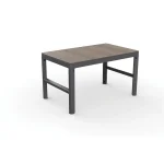 DECO LYON ÁLLÍTHATÓ MAGASSÁGÚ MŰANYAG KERTI ASZTAL  - kőrisfa/cappucino