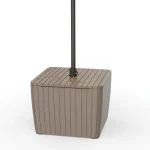 DECO LUZON MŰRATTAN NAPERNYŐTARTÓS KERTI ASZTAL - kőrisfa/cappucino