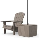 DECO LUZON MŰRATTAN NAPERNYŐTARTÓS KERTI ASZTAL - kőrisfa/cappucino - Image 4