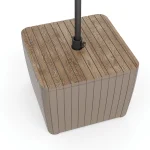 DECO LUZON MŰRATTAN NAPERNYŐTARTÓS KERTI ASZTAL - kőrisfa/cappucino - Image 5