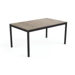 PORTO NOVA 160 MŰANYAG KERTI ASZTAL - dió/grafit