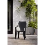 DANTE KARTÁMASZOS MAGAS TÁMLÁS MŰANYAG KERTI SZÉK - Image 2