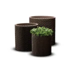 S+M+L CYLINDER PLANTERS MŰRATTAN KASPÓ SZETT