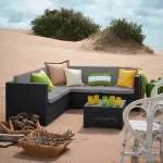 PROVENCE MŰRATTAN KERTI SAROKGARNITÚRA KÁVÉZÓ ASZTALLAL - Image 6