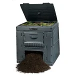 E-COMPOSTER MŰANYAG KOMPOSZTÁLÓ ALJZAT NÉLKÜL 470L - Image 3