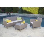 SALEMO 3 ÜLÉSES MŰRATTAN KERTI KANAPÉ - Image 2