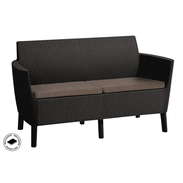 244096 SALEMO 2 ÜLÉSES MŰRATTAN KERTI KANAPÉ - Image 1