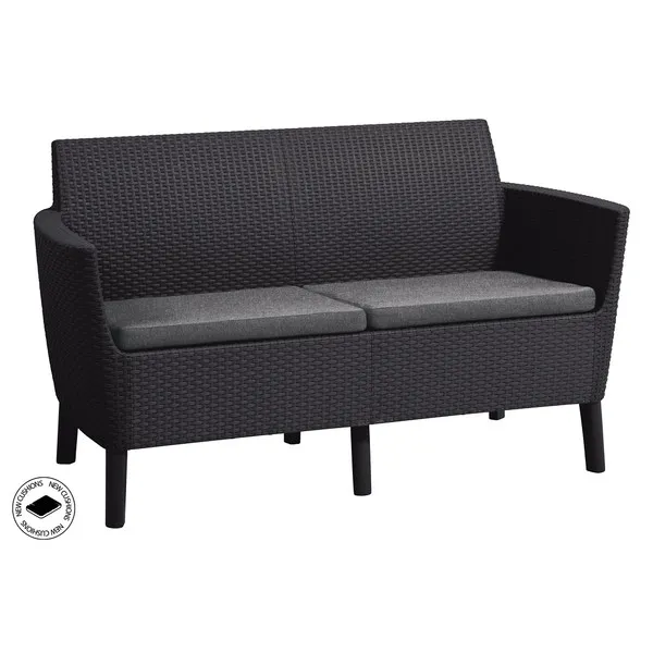 244099 SALEMO 2 ÜLÉSES MŰRATTAN KERTI KANAPÉ - Image 1