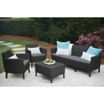 SALEMO 3 ÜLÉSES MŰRATTAN KERTI KANAPÉ - Image 4