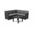 CLAIRE MŰRATTAN 5 SZEMÉLYES KERTI SAROKGARNITÚRA ORLANDO ASZTALLAL