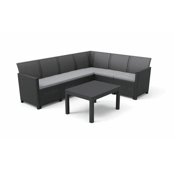 252753 CLAIRE 6 SZEMÉLYES MŰRATTAN SAROKGARNITÚRA KERTI BÚTOR SZETT ORLANDO ASZTALLAL - Image 1