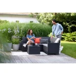 CLAIRE 5 SZEMÉLYES MŰRATTAN KERTI SAROKGARNITÚRA PÁRNATARTÓS ASZTALLAL - Image 3