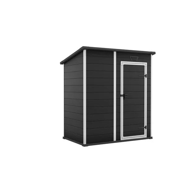 263895 ESSENTIALS 6X4 MŰANYAG SZERSZÁMOSHÁZ - sötétszürke/fehér - Image 1