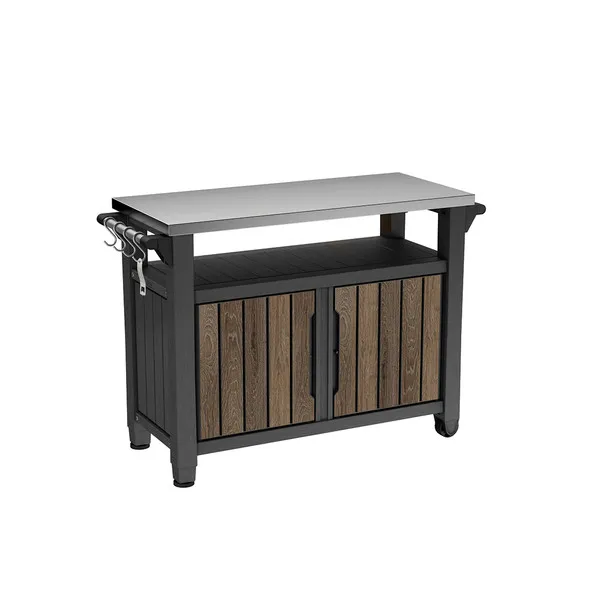 263918 DECOCOAT UNITY MŰANYAG XL KERTI GRILL ASZTAL 207L - dió - Image 1