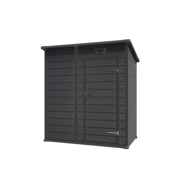 263943 ESSENTIALS 6X4 MŰANYAG SZERSZÁMOSHÁZ - sötétszürke/fekete - Image 1