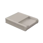 ATLAS MŰANYAG KERTI NAPOZÓÁGY(párnával) - Lágy bézs & kavicsszürke / bézs - Image 6