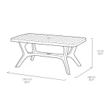 BALTIMORE MŰANYAG KERTI ASZTAL - Image 4