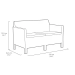 ORLANDO MŰRATTAN KERTI BÚTOR SZETT KIS ASZTALLAL - Image 3