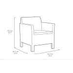 ORLANDO MŰRATTAN KERTI BÚTOR SZETT KIS ASZTALLAL - Image 4