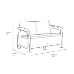 CORFU REST MŰRATTAN KERTI BÚTOR SZETT ASZTAL NÉLKÜL - Image 3