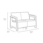 CORFU FIESTA MŰRATTAN KERTI BÚTOR SZETT ÉTKEZŐ ASZTALLAL - Image 4