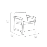 CORFU REST MŰRATTAN KERTI BÚTOR SZETT ASZTAL NÉLKÜL - Image 4