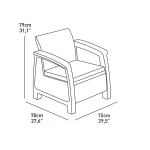 CORFU DUO MŰRATTAN KERTI FOTEL SZETT - Image 6
