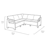 CORFU RELAX MŰRATTAN KERTI SAROKGARNITÚRA - Image 5