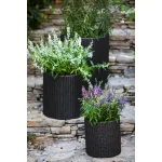 S+M+L CYLINDER PLANTERS MŰRATTAN KASPÓ SZETT - Image 2