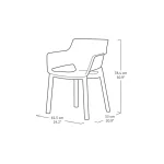 EVA KARTÁMASZOS MŰANYAG KERTI SZÉK - Image 6