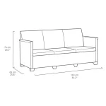 ELODIE 5 SZEMÉLYES MŰRATTAN KERTI BÚTOR SZETT CHICAGO ASZTALLAL - Image 3