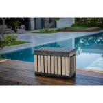 DECOCOAT KENTWOOD MŰANYAG KERTI TÁROLÓ 190L - kőrisfa - Image 4