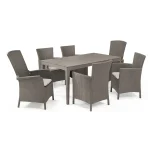 GIRONA  KlASSZIKUS RATTAN HATÁSÚ MŰRATTAN KERTI ASZTAL - Image 4