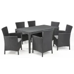 GIRONA  KlASSZIKUS RATTAN HATÁSÚ MŰRATTAN KERTI ASZTAL - Image 2