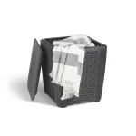 LUZON KEREK MŰRATTAN KERTI ASZTAL TÁROLÓ FUNKCIÓVAL - Image 2