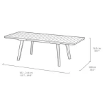 HARMONY EXTENDABLE MŰANYAG KERTI ASZTAL - Image 5