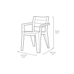 JULIE KARTÁMASZOS MŰANYAG KERTI SZÉK - Image 3