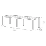 JULIE DUPLA MŰANYAG KERTI ASZTAL - Image 6