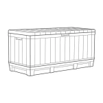 DECOCOAT KENTWOOD MŰANYAG KERTI TÁROLÓ 350L - kőrisfa - Image 4