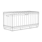 DECOCOAT KENTWOOD MŰANYAG KERTI TÁROLÓ 350L - dió - Image 5