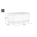 DECOCOAT KENTWOOD MŰANYAG KERTI TÁROLÓ 350L - dió - Image 6