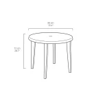 LISA MŰANYAG KERTI ASZTAL - Image 3