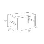 LYON ÁLLÍTHATÓ MAGASSÁGÚ MŰANYAG KERTI ASZTAL - Image 5