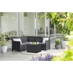 ELODIE 5 SZEMÉLYES MŰRATTAN KERTI SAROKGARNITÚRA PÁRNATARTÓS ASZTALLAL - Image 5