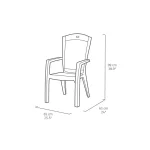 MINNESOTA KARTÁMASZOS MŰANYAG KERTI SZÉK - Image 3