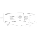 PROVENCE MŰRATTAN KERTI SAROKGARNITÚRA KÁVÉZÓ ASZTALLAL - Image 3