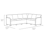 ROSALIE 6 SZEMÉLYES MŰRATTAN SAROKGARNITÚRA KERTI BÚTOR SZETT ORLANDO ASZTALLAL - Image 4