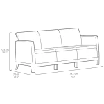 SCANDI LINEA 3 SZEMÉLYES KERTI KANAPÉ - Image 2